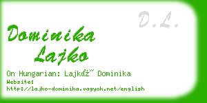 dominika lajko business card